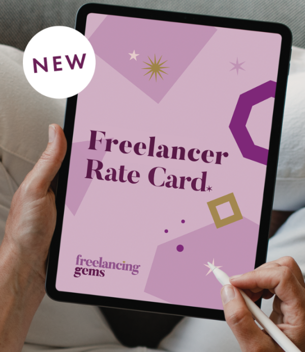 Freelancer Rate Card by Freelancing Gems